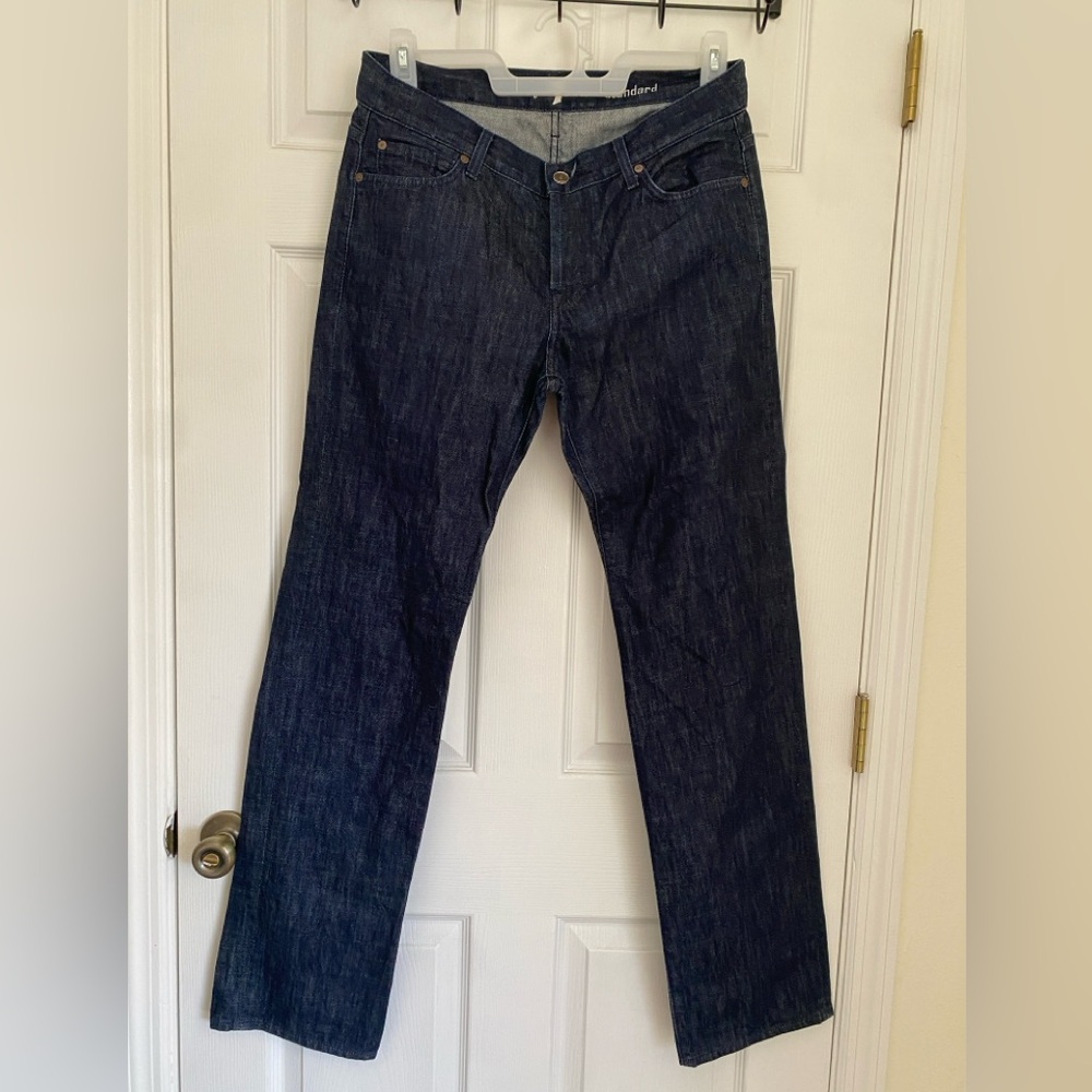7 For All Mankind Men's Dark Blue Straight Jeans